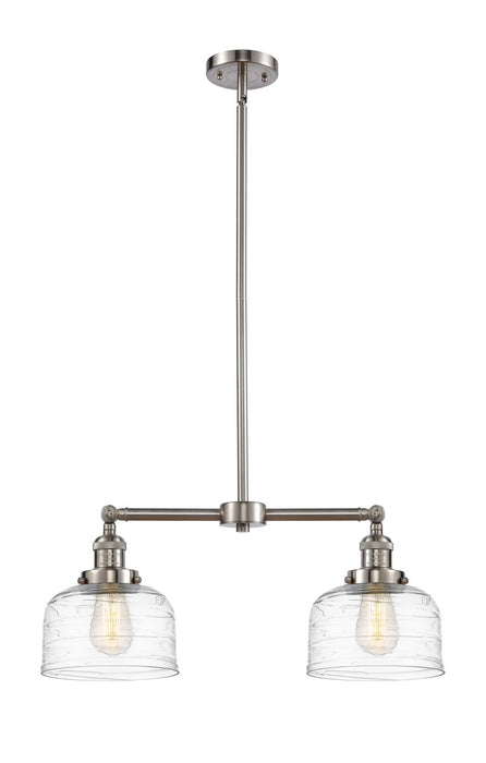 Innovations 209-SN-G713 Two Light Island Pendant, Brushed Satin Nickel