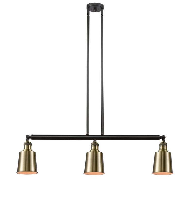 Innovations 213-BAB-M9-AB Three Light Island Pendant, Black Antique Brass