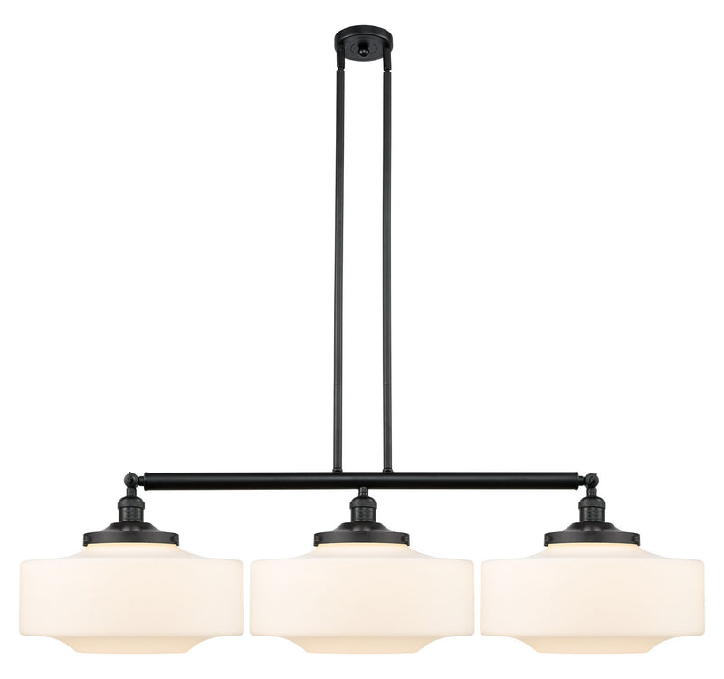 Innovations 213-BK-G691-16 Three Light Island Pendant, Matte Black