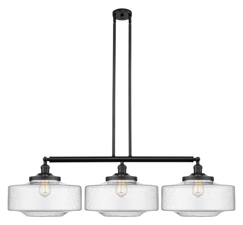 Innovations 213-BK-G694-16 Three Light Island Pendant, Matte Black