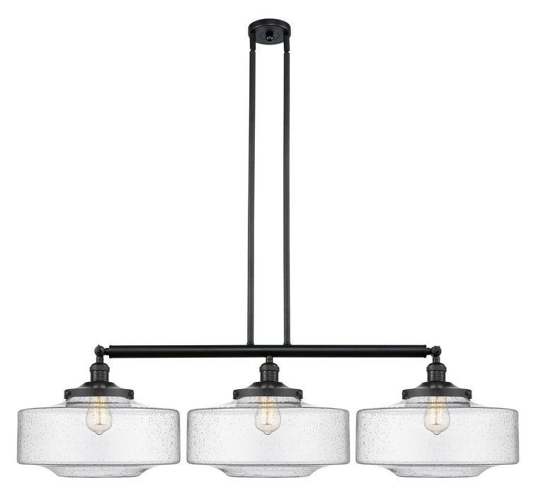 Innovations 213-BK-G694-16 Three Light Island Pendant, Matte Black