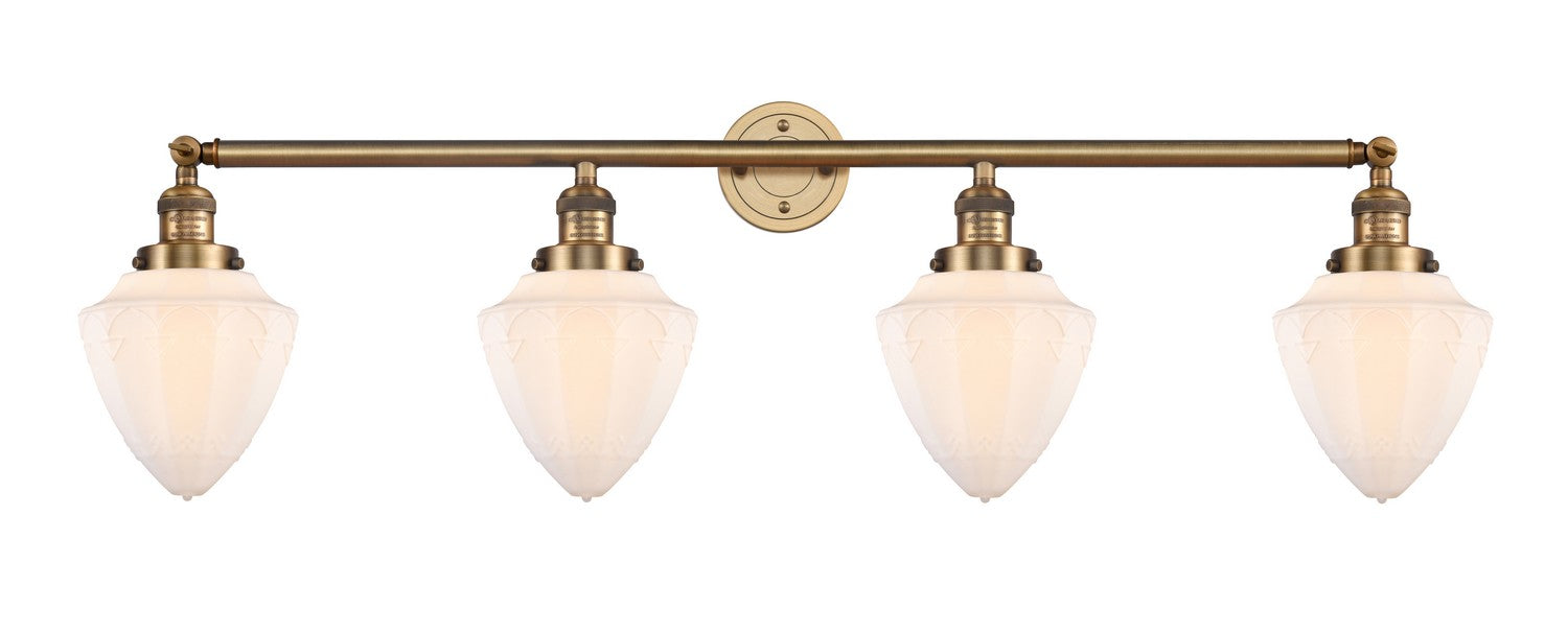 Innovations 215-BB-G661-7 Four Light Bath Vanity, Brushed Brass