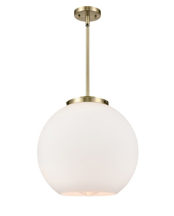 Innovations 221-1S-AB-G121-16 One Light Pendant, Antique Brass
