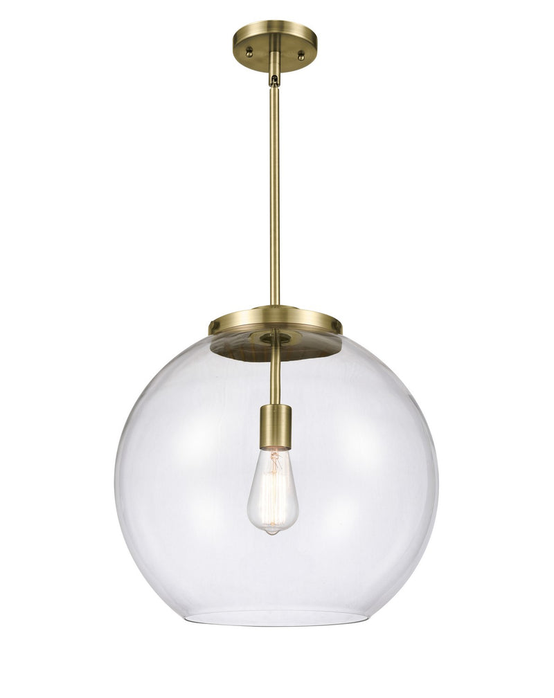 Innovations 221-1S-AB-G122-16 One Light Pendant, Antique Brass