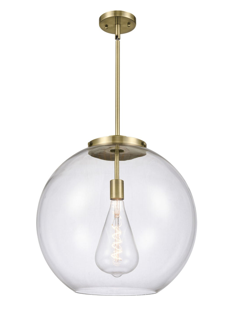 Innovations 221-1S-AB-G122-18 One Light Pendant, Antique Brass