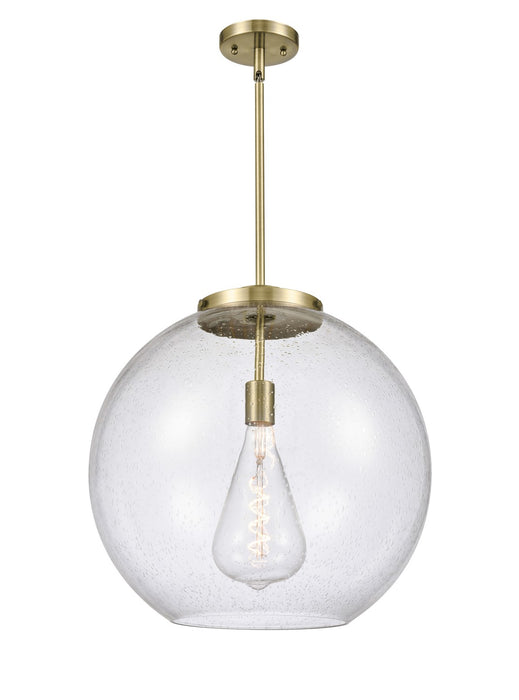 Innovations 221-1S-AB-G124-18 One Light Pendant, Antique Brass