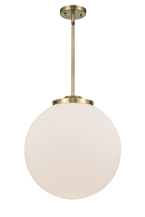 Innovations 221-1S-AB-G201-16 One Light Pendant, Antique Brass