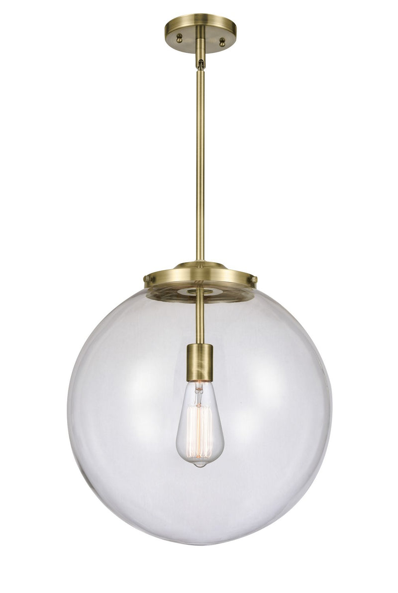 Innovations 221-1S-AB-G202-16 One Light Pendant, Antique Brass