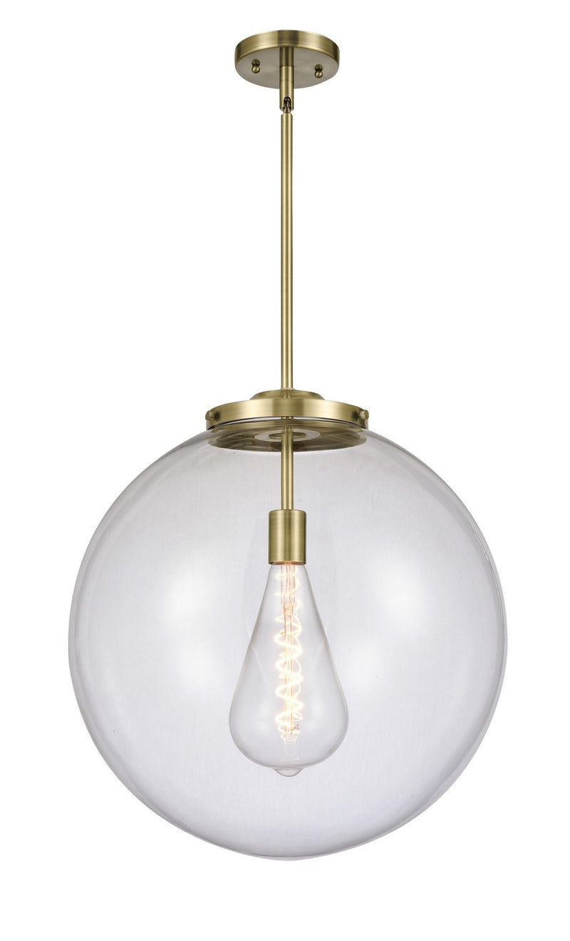 Innovations 221-1S-AB-G202-18 One Light Pendant, Antique Brass