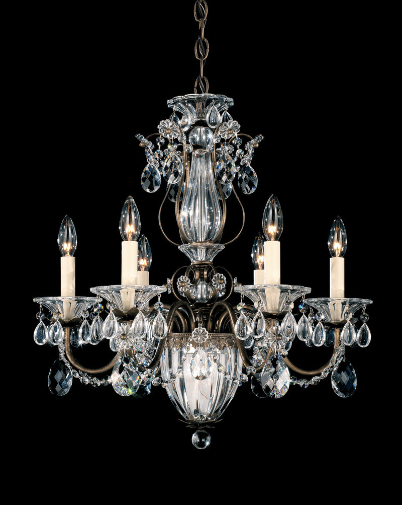 Schonbek 1246-22 Seven Light Chandelier, Heirloom Gold