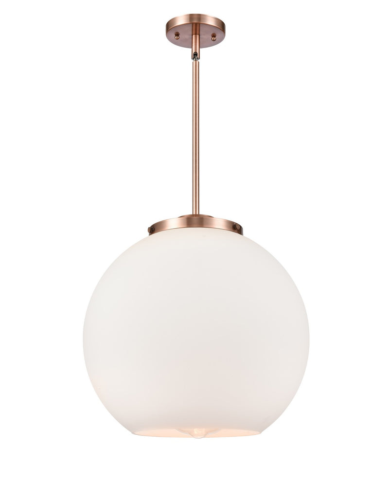 Innovations 221-1S-AC-G121-16 One Light Pendant, Antique Copper