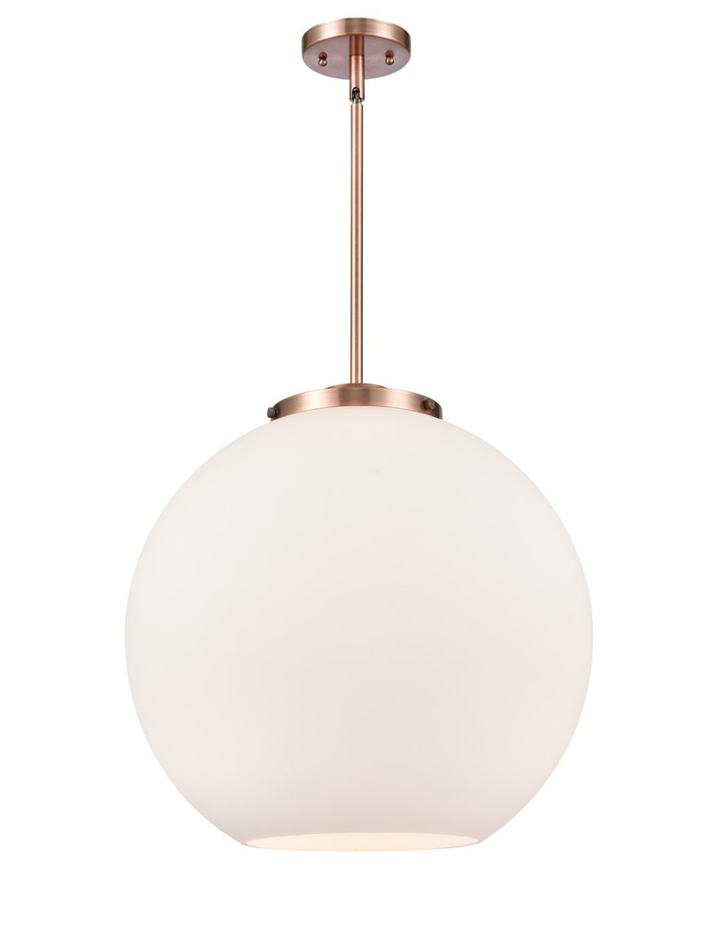Innovations 221-1S-AC-G121-18 One Light Pendant, Antique Copper