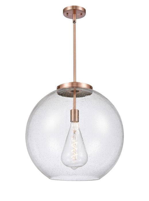 Innovations 221-1S-AC-G124-18 One Light Pendant, Antique Copper
