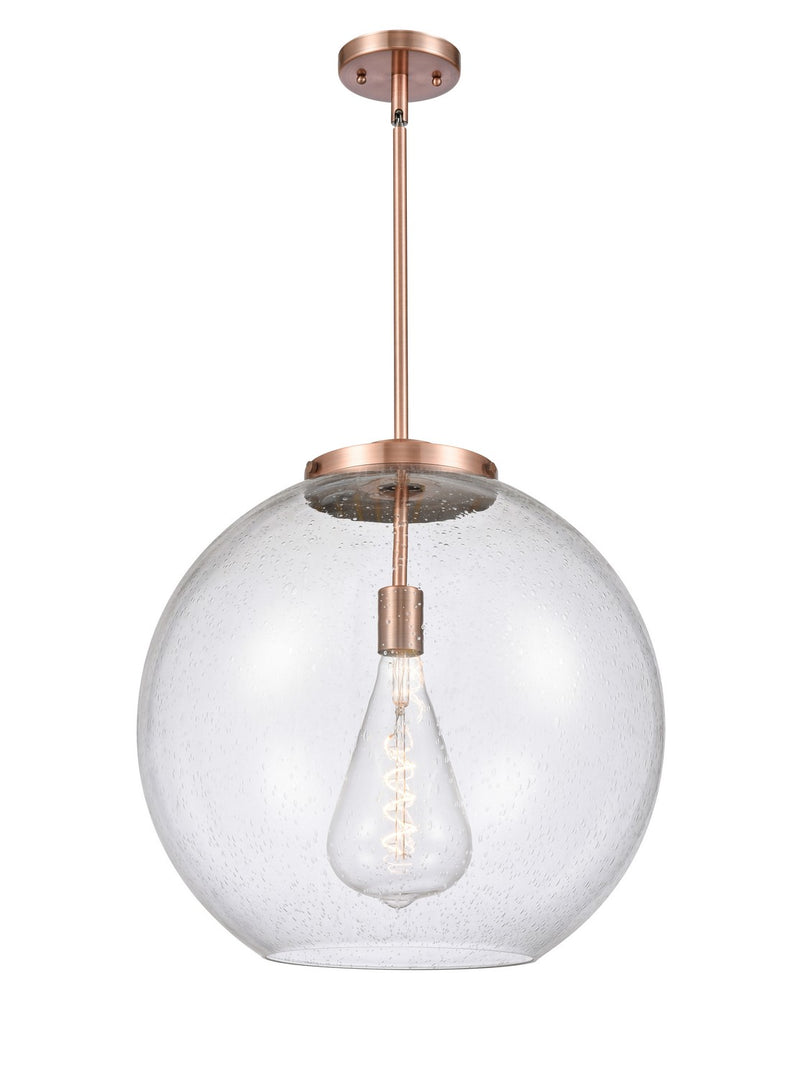 Innovations 221-1S-AC-G124-18-LED LED Pendant, Antique Copper
