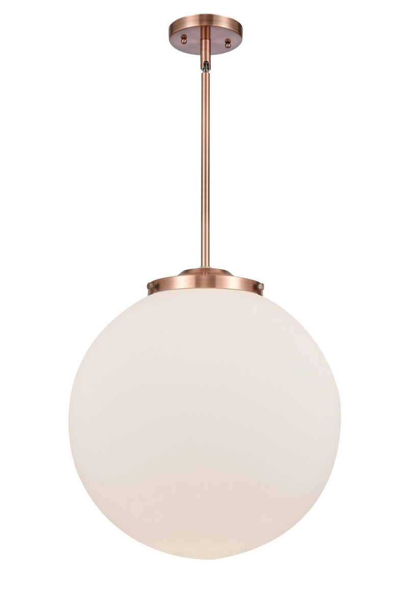 Innovations 221-1S-AC-G201-16-LED LED Pendant, Antique Copper