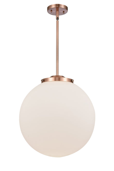 Innovations 221-1S-AC-G201-16-LED LED Pendant, Antique Copper