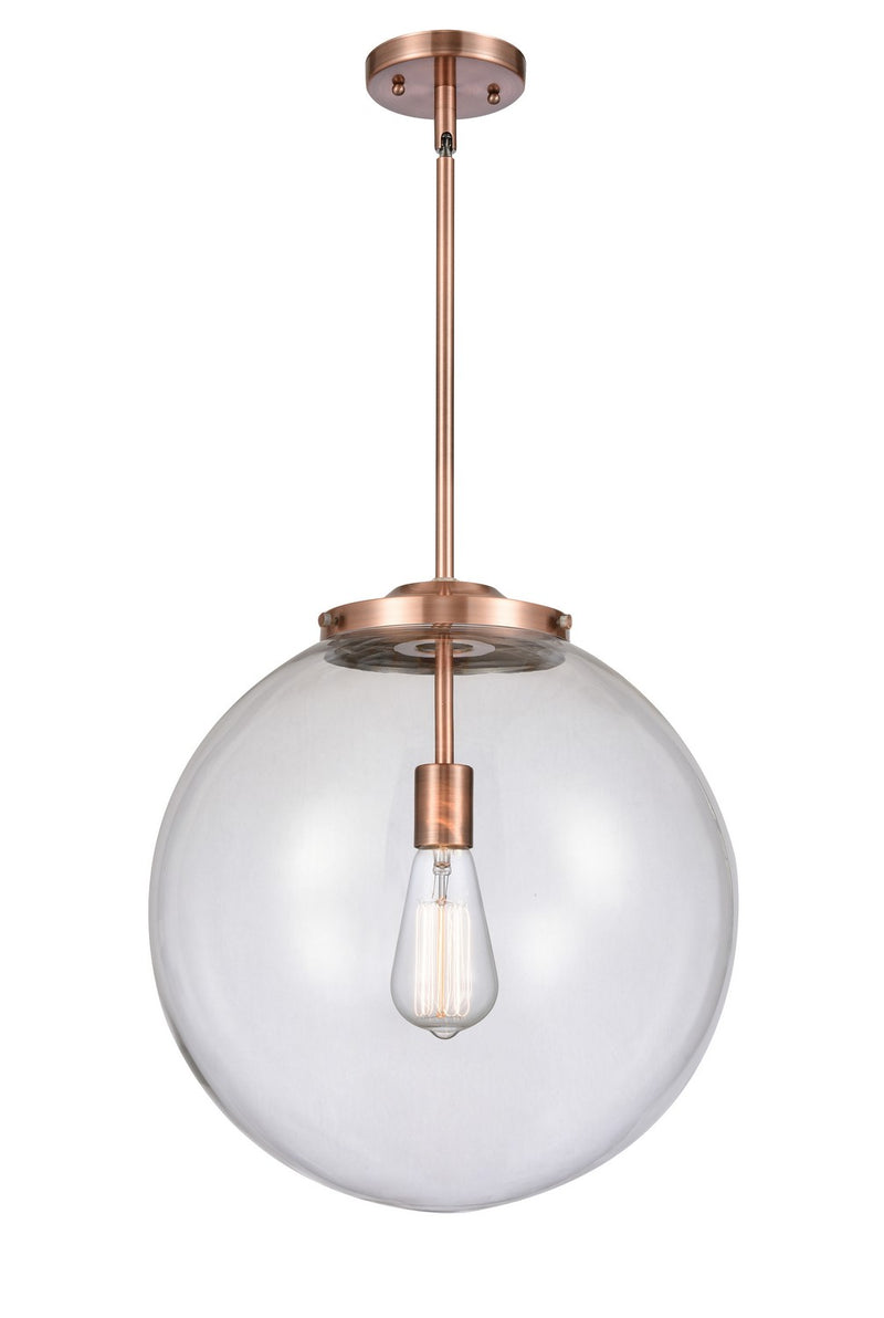 Innovations 221-1S-AC-G202-16 One Light Pendant, Antique Copper