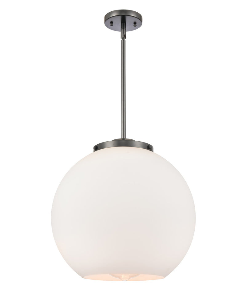 Innovations 221-1S-BK-G121-16 One Light Pendant, Matte Black