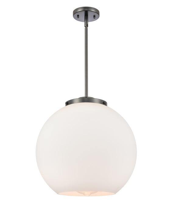 Innovations 221-1S-BK-G121-16 One Light Pendant, Matte Black