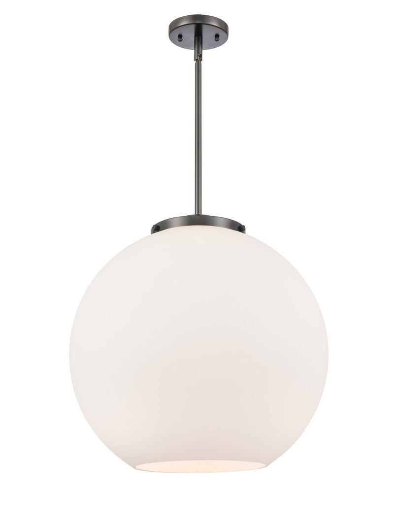 Innovations 221-1S-BK-G121-18 One Light Pendant, Matte Black