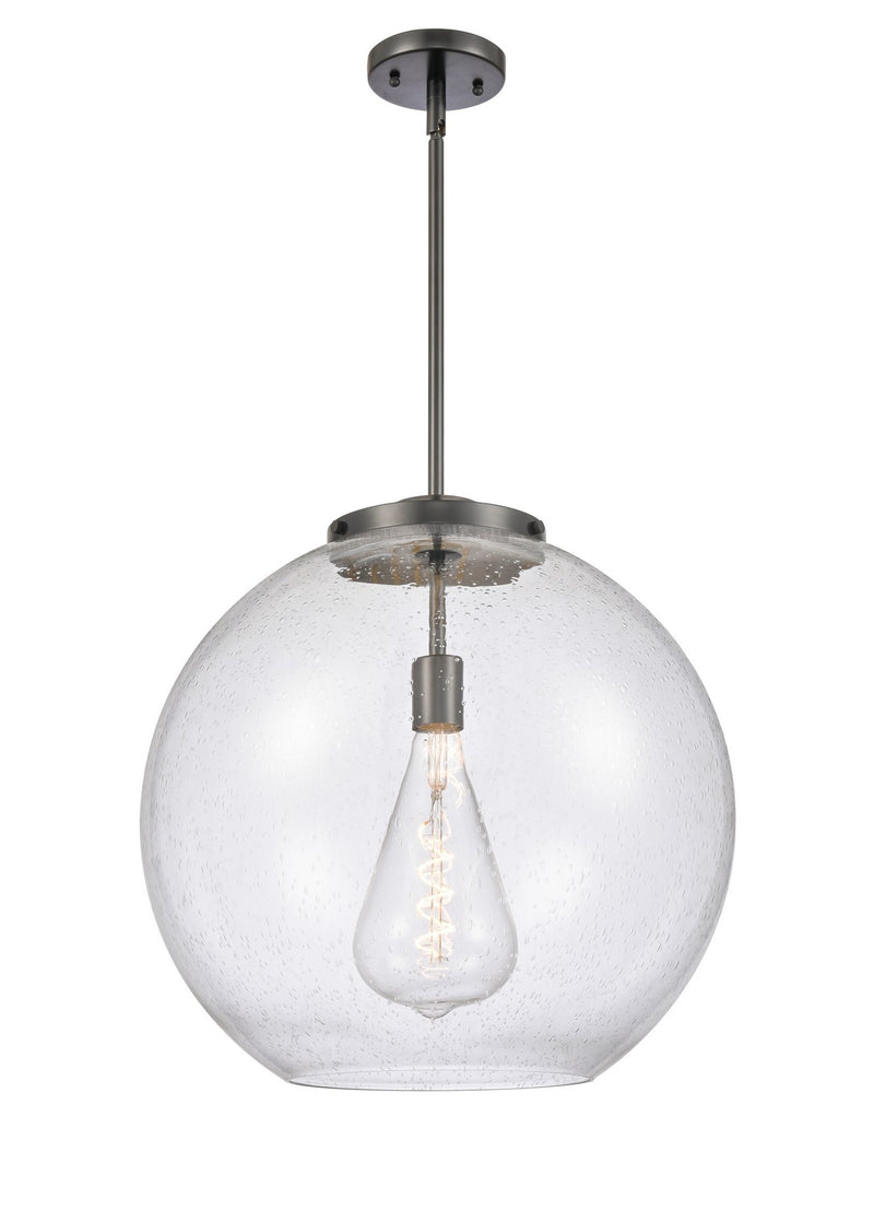 Innovations 221-1S-BK-G124-18 One Light Pendant, Matte Black