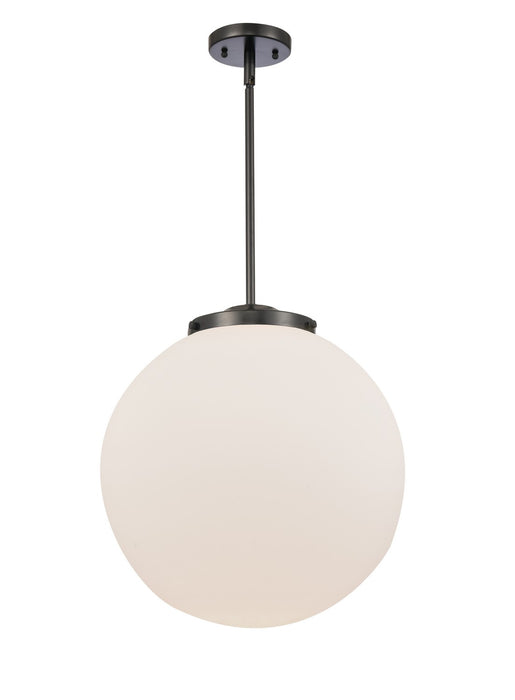 Innovations 221-1S-BK-G201-16 One Light Pendant, Matte Black