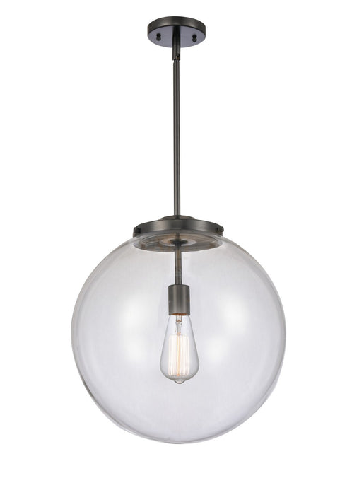 Innovations 221-1S-BK-G202-16 One Light Pendant, Matte Black