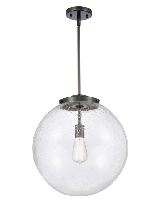 Innovations 221-1S-BK-G204-16 One Light Pendant, Matte Black