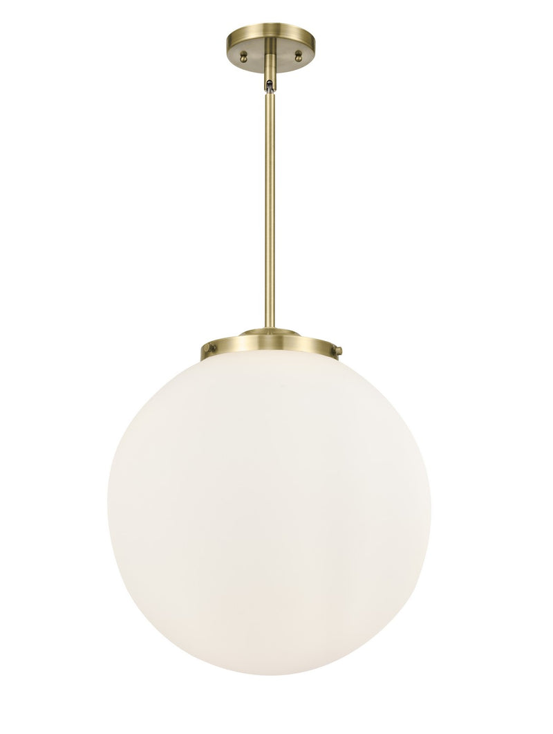 Innovations 221-3S-AB-G201-16 Three Light Pendant, Antique Brass