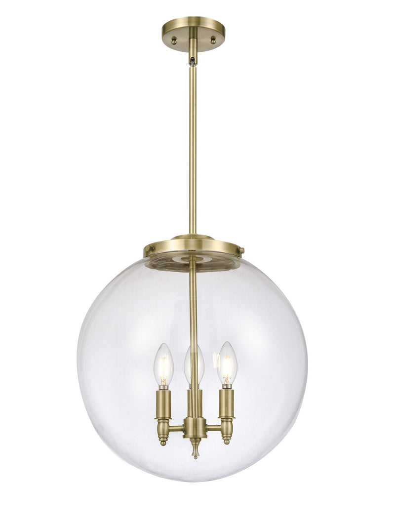 Innovations 221-3S-AB-G202-16 Three Light Pendant, Antique Brass