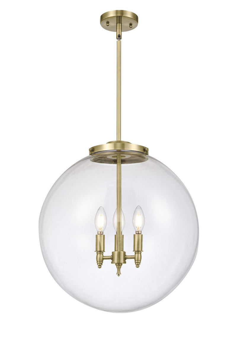 Innovations 221-3S-AB-G202-18-LED LED Pendant, Antique Brass