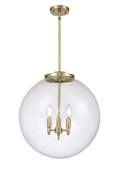 Innovations 221-3S-AB-G204-18 Three Light Pendant, Antique Brass