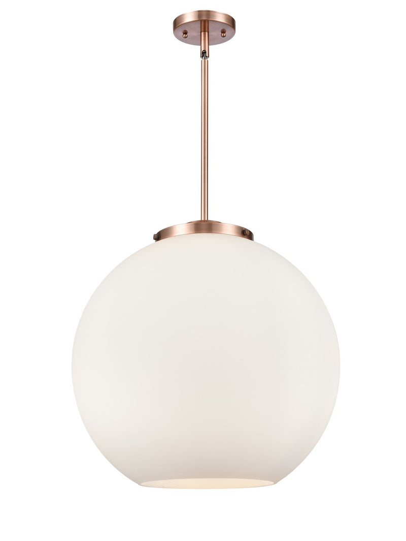 Innovations 221-3S-AC-G121-18 Three Light Pendant, Antique Copper
