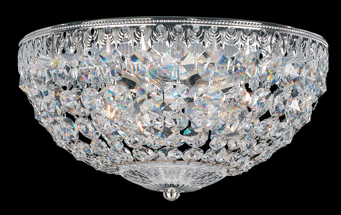 Schonbek 1560-211R Four Light Flush Mount, Aurelia