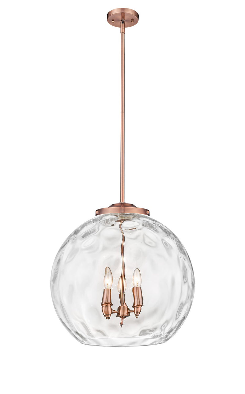 Innovations 221-3S-AC-G1215-18 Three Light Pendant, Antique Copper