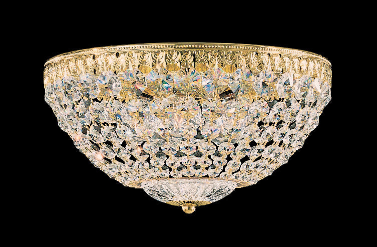 Schonbek 1562-76O Five Light Flush Mount, Heirloom Bronze
