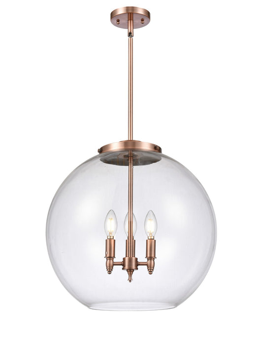 Innovations 221-3S-AC-G122-18-LED LED Pendant, Antique Copper