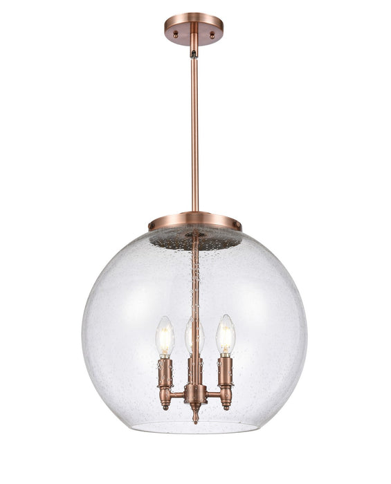 Innovations 221-3S-AC-G124-16-LED LED Pendant, Antique Copper