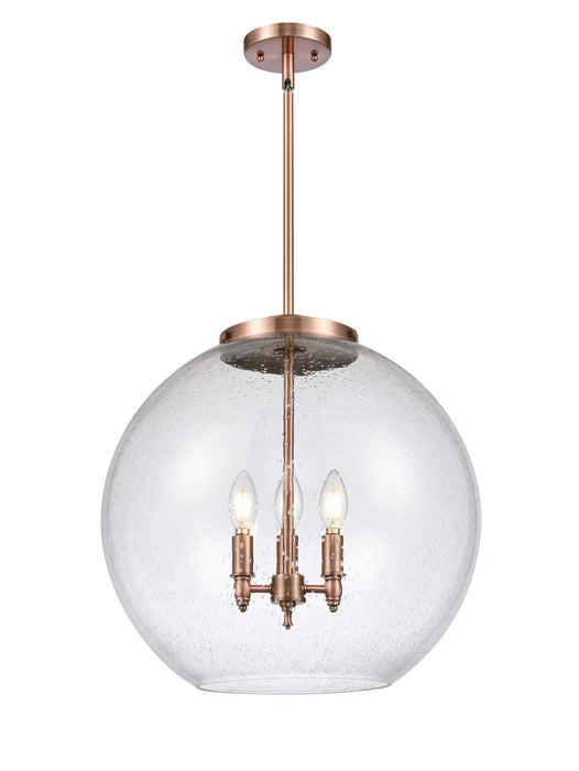 Innovations 221-3S-AC-G124-18-LED LED Pendant, Antique Copper