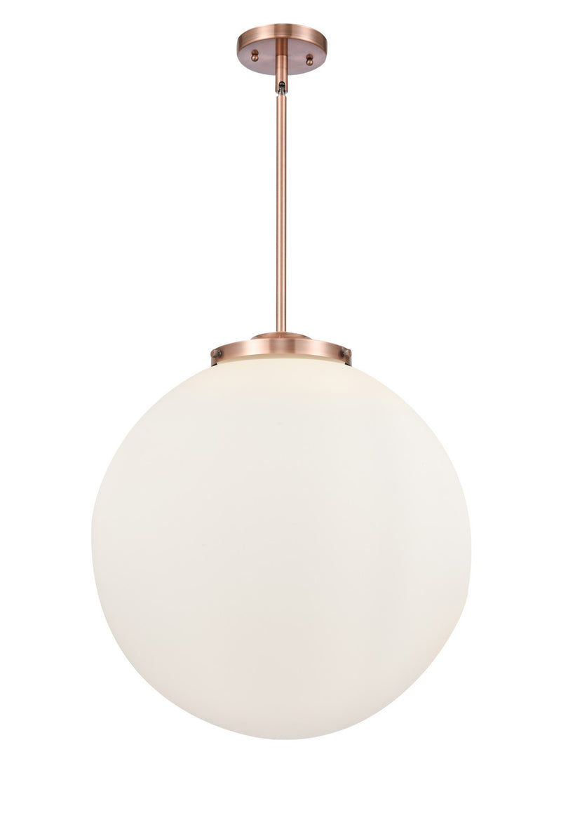 Innovations 221-3S-AC-G201-18 Three Light Pendant, Antique Copper