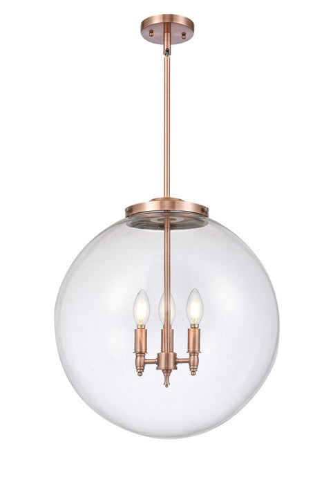 Innovations 221-3S-AC-G202-18-LED LED Pendant, Antique Copper