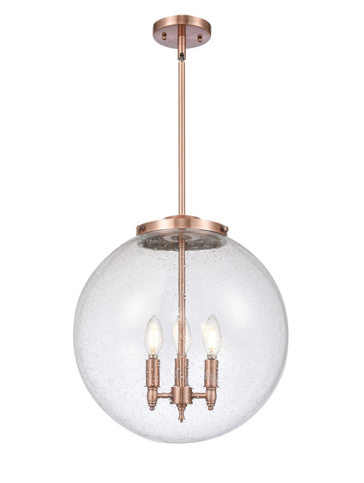 Innovations 221-3S-AC-G204-16 Three Light Pendant, Antique Copper
