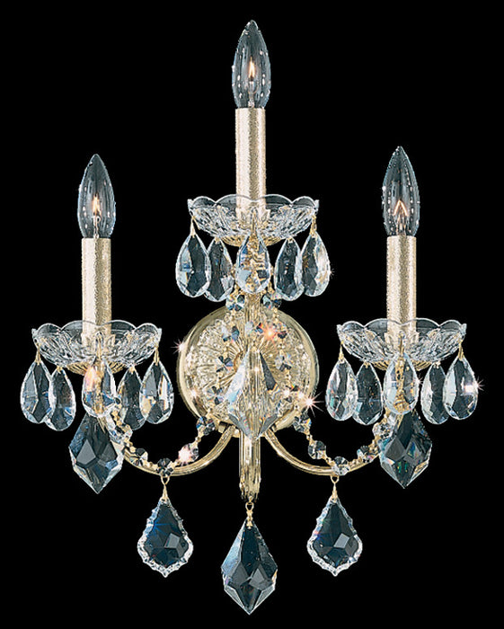 Schonbek 1703-49 Three Light Wall Sconce, Black Pearl