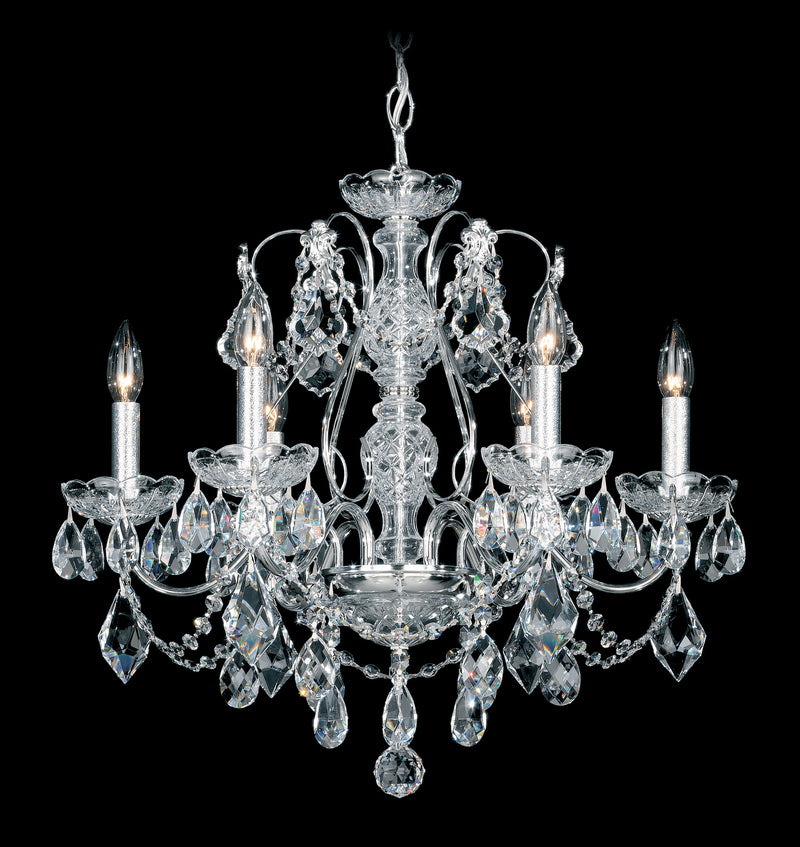 Schonbek 1705-26 Six Light Chandelier, French Gold