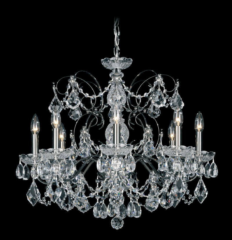 Schonbek 1707-26 Eight Light Chandelier, French Gold