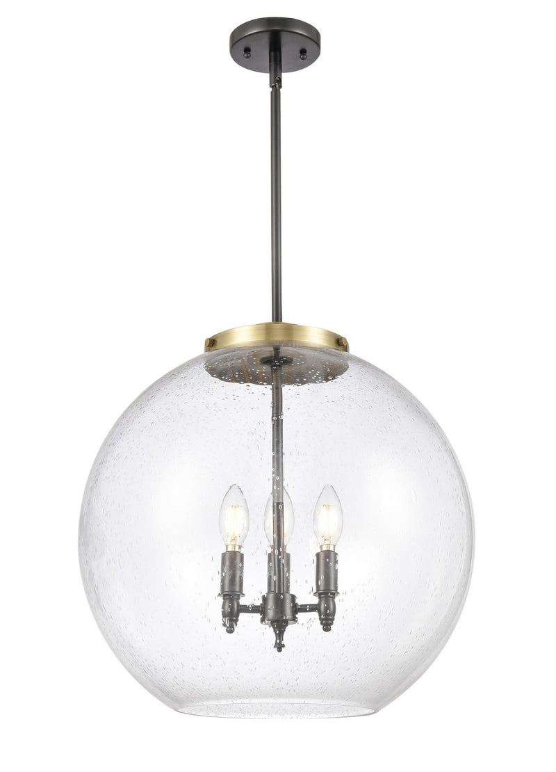 Innovations 221-3S-BAB-G124-18-LED LED Pendant, Black Antique Brass