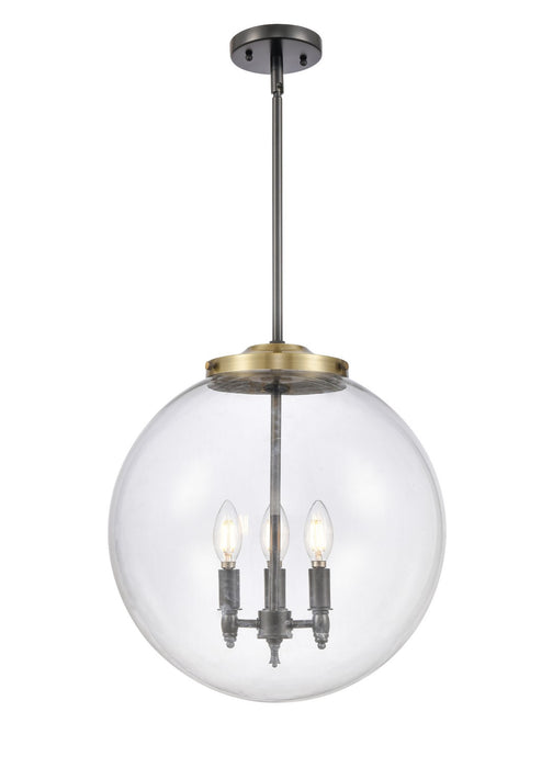 Innovations 221-3S-BAB-G202-16 Three Light Pendant, Black Antique Brass