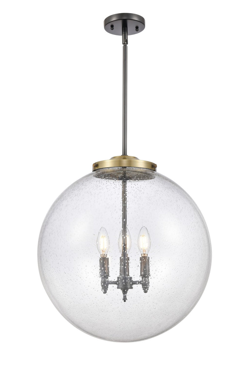 Innovations 221-3S-BAB-G204-18 Three Light Pendant, Black Antique Brass