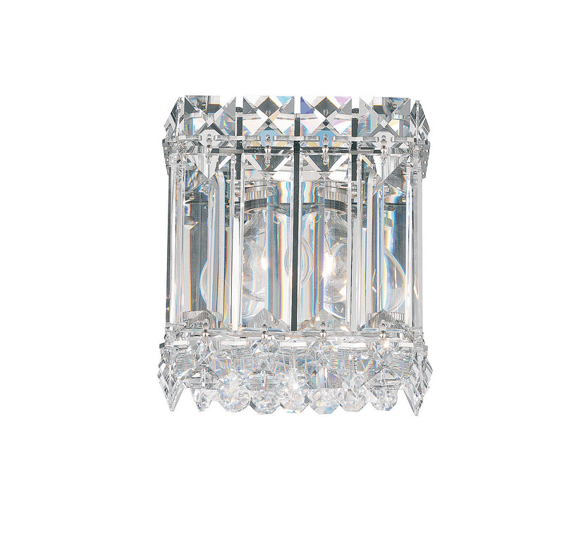 Schonbek 2220O One Light Wall Sconce, Polished Stainless Steel