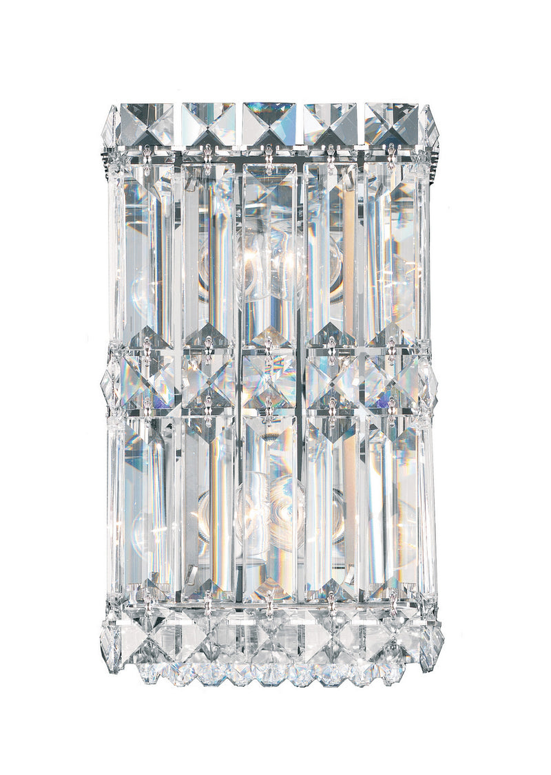 Schonbek 2235R Two Light Wall Sconce, Polished Stainless Steel